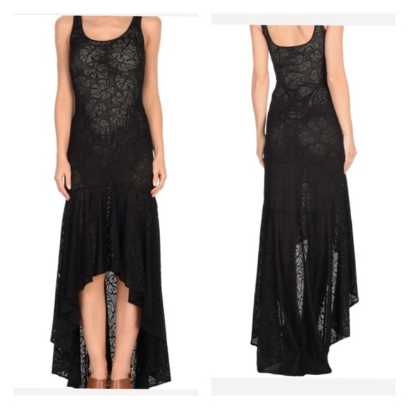 Fisico Dresses & Skirts - Italian black summer tropical dress with bodysuit